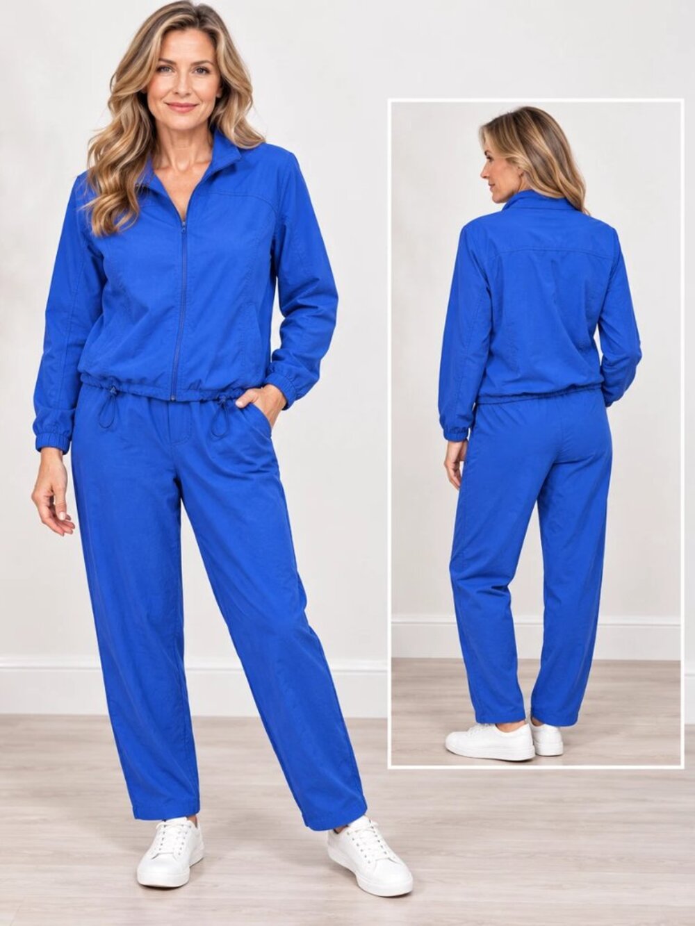Vintage Orvis 2pc Blue Jogger Set M Jacket Pants Sportif Travel Athleisure
